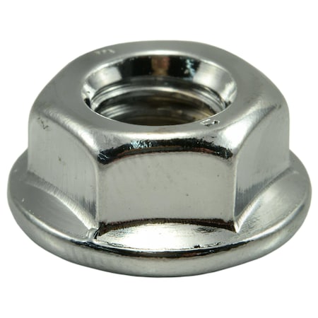 Midwest Fastener Flange Nut, M8-1.25, Steel, Chrome Plated, 6 PK 39307